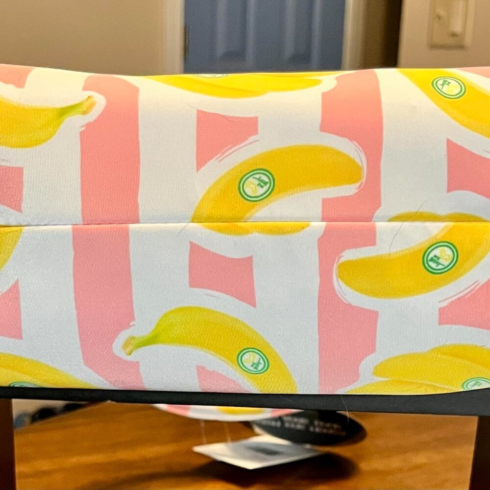 New With Tags! Betsey Johnson Pink Banana Striped Insulated Lunch Tote Bag - Picture 7 of 10